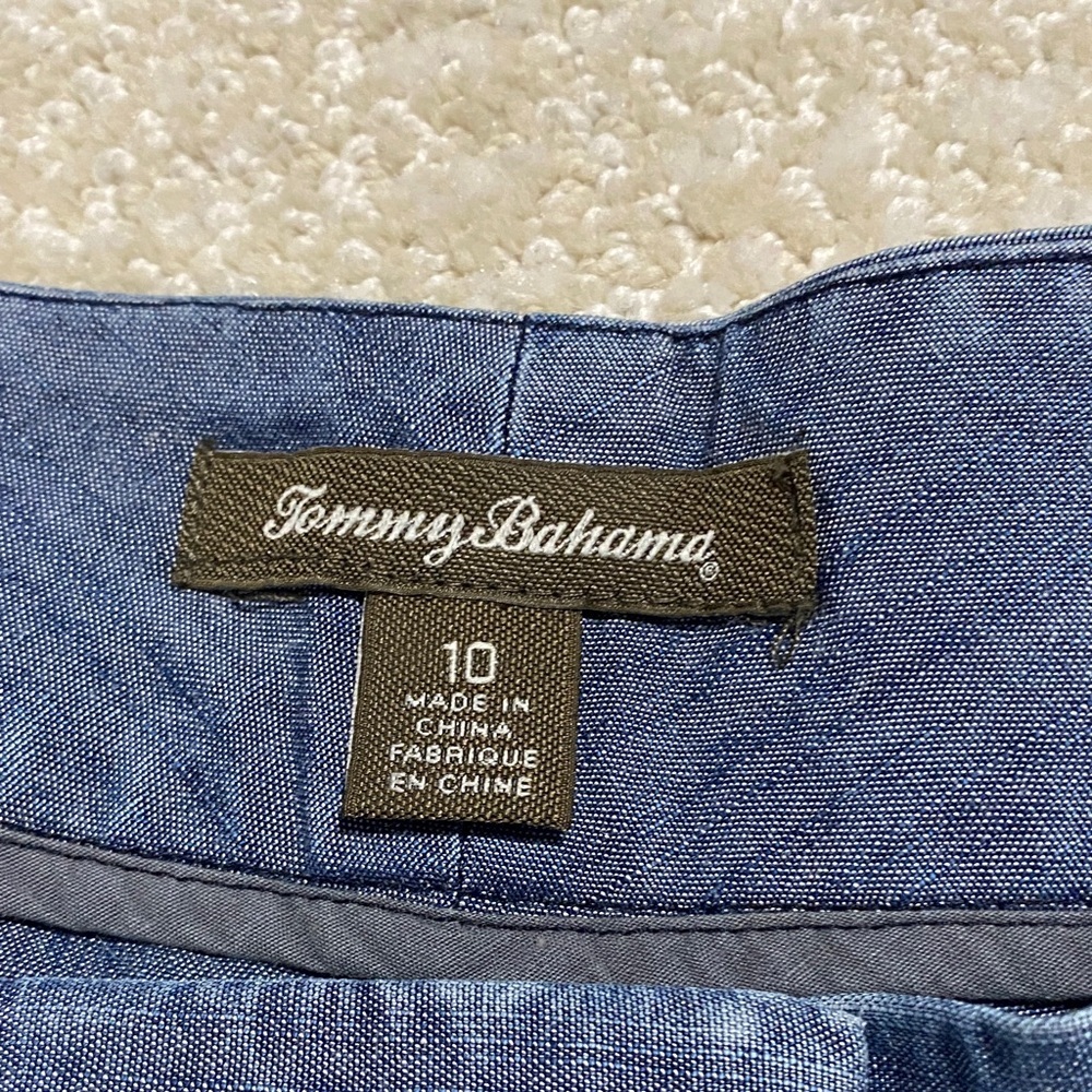 Tommy Bahama Blue Straight Leg Pants Size 10 100% tencel lyosel - Picture 8 of 16